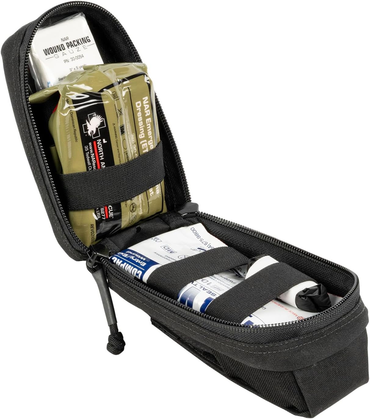 North American Rescue ROO M-FAK LCL Mini First Aid Kit Black