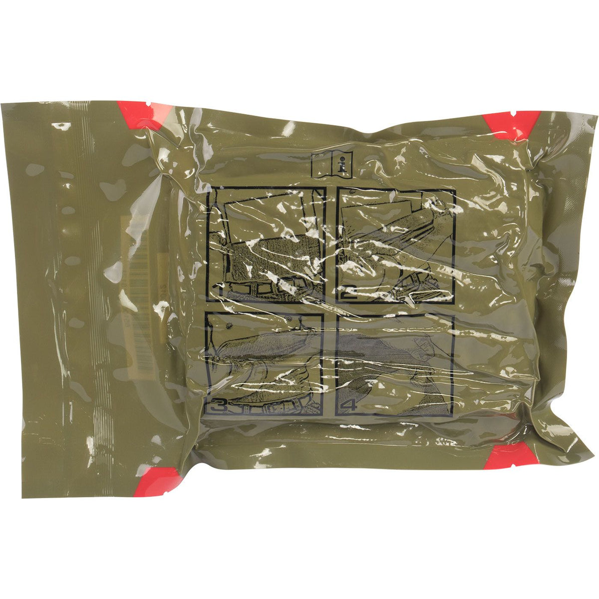 Abdominal/Stump Emergency Trauma Dressing unrolled showing 12x12 inch sterile pad