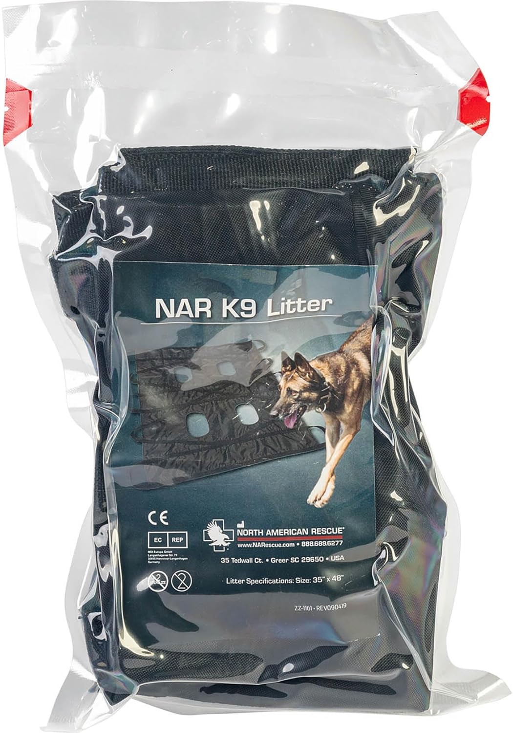 K-9 Litter in use carrying an injured canine