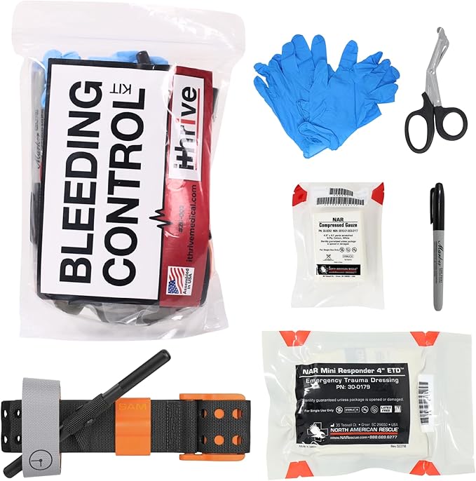 Basic Bleeding Control Kit with SAM XT Tourniquet in resealable case