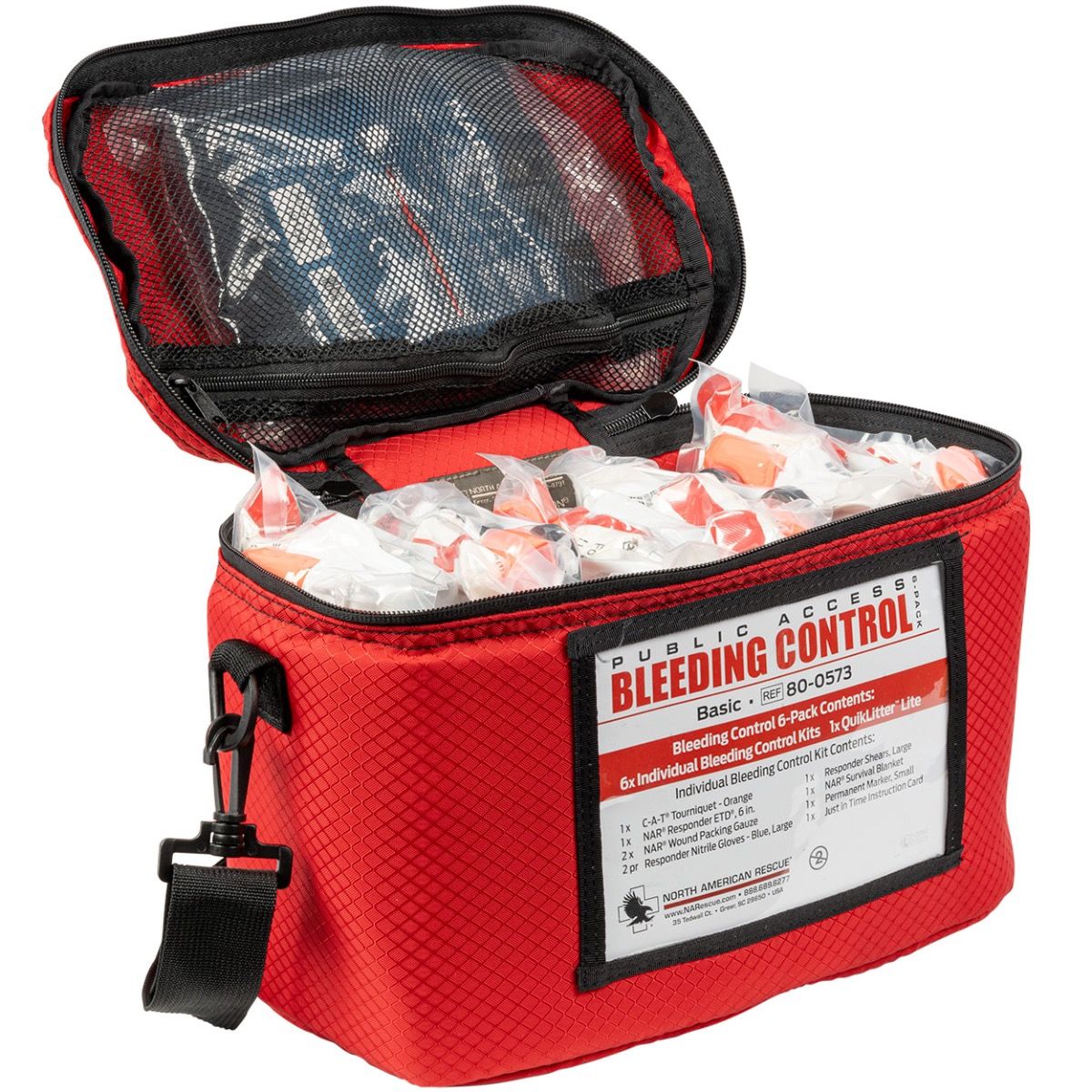 Public Access Bleeding Control 6-Pack vacuum-sealed individual pouches