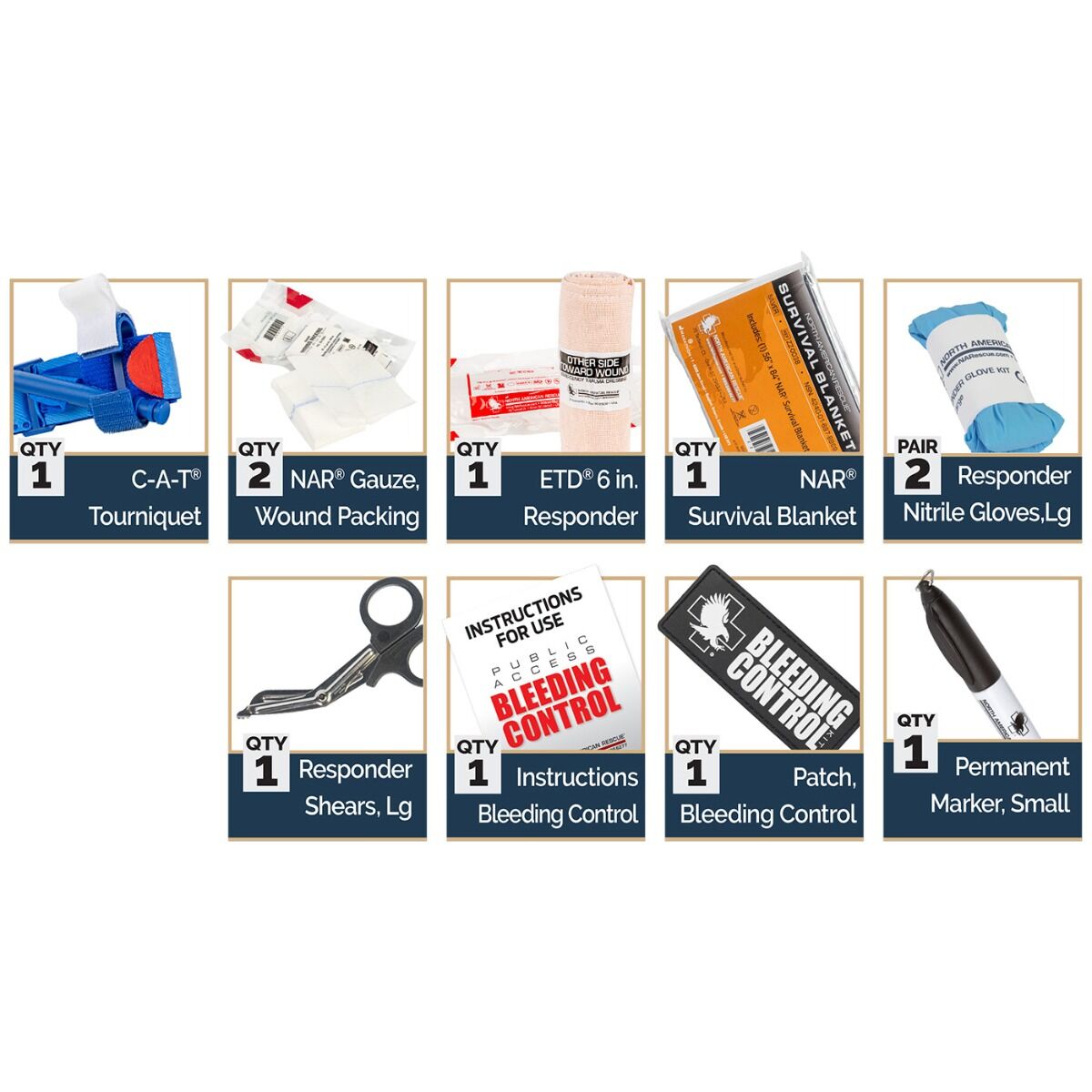 Training Bleeding Control Kit Blue C-A-T Tourniquet trainer