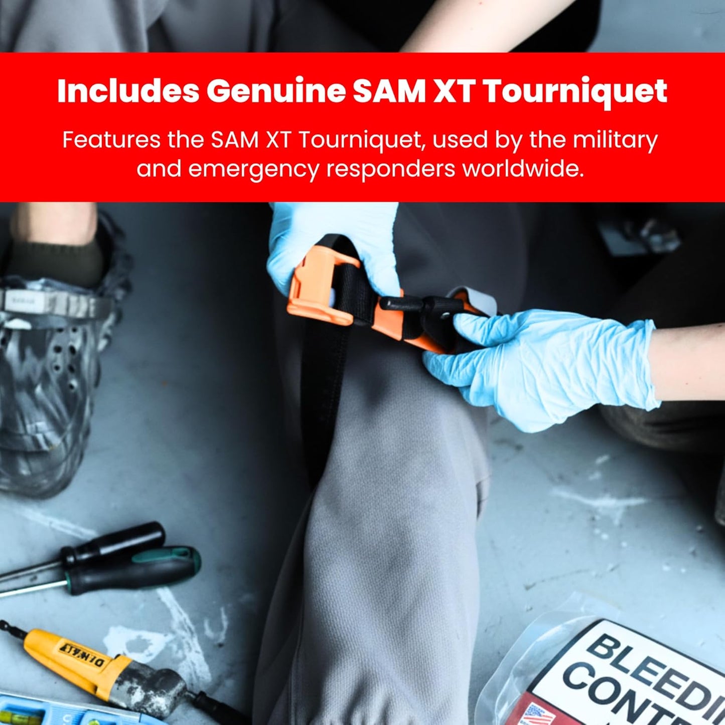 Basic Bleeding Control Kit nitrile gloves