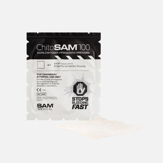 ChitoSAM 100 Hemostatic Dressing single ply 4x4 inch