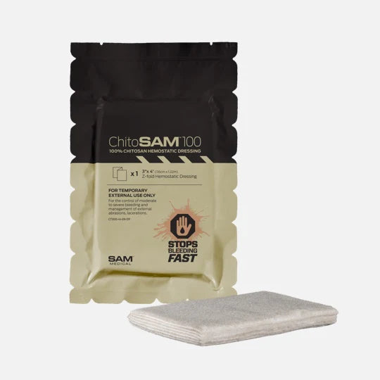 ChitoSAM 100 Hemostatic Dressing Z-fold gauze