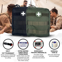 Load image into Gallery viewer, IFAK Tactical MOLLE pouch attached to gear