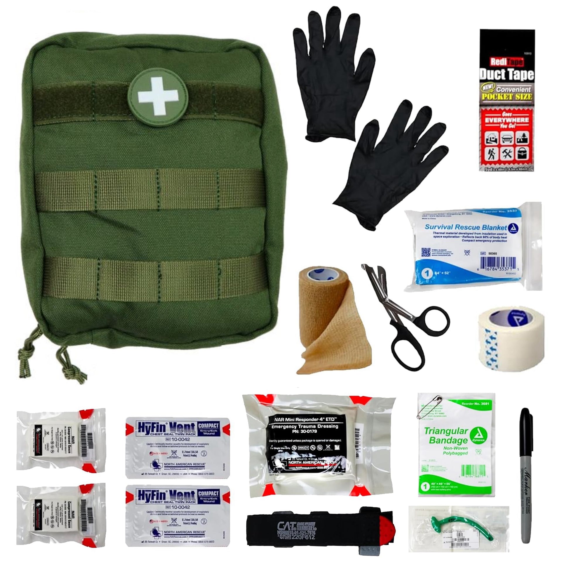 Individual First Aid Kit (IFAK) in Green