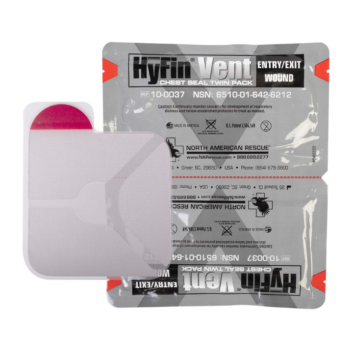HyFin Vent Chest Seal twin pack foil pouch