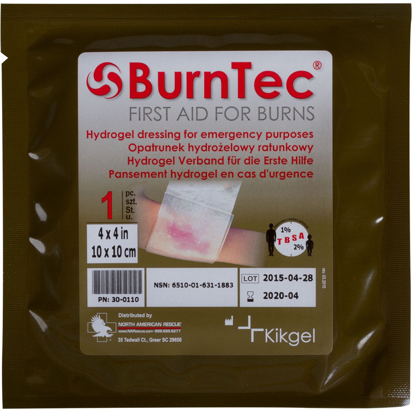 BurnTec Dressing (multiple sizes)