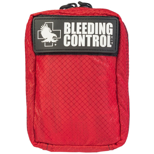 Public Access Bleeding Control Kit red nylon carry bag