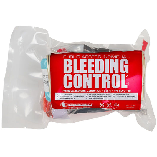 Public Access Bleeding Control Kit vacuum-sealed pouch