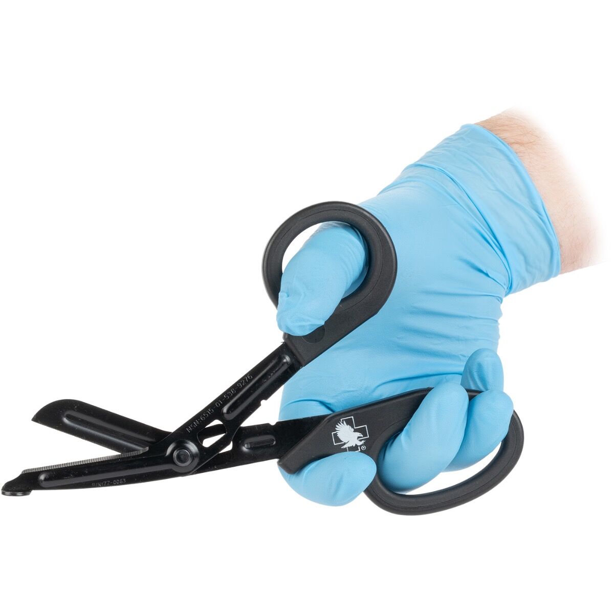 Trauma Shears serrated lower edge close-up