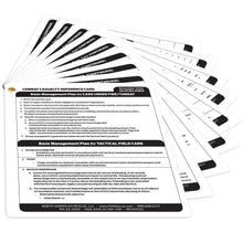 Load image into Gallery viewer, Combat Casualty Reference Card set with grommet connector