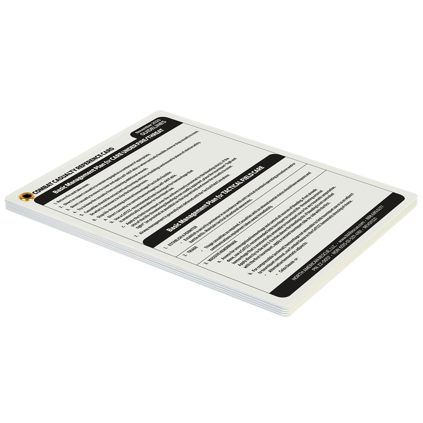 Combat Casualty Reference Card 9-Line MEDEVAC request card
