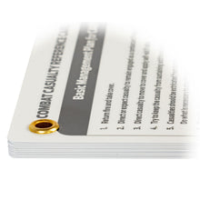 Load image into Gallery viewer, Combat Casualty Reference Card pocket-sized dimensions